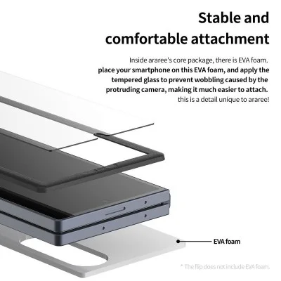 Screen Protector Samsung Z Fold 6 Tempered Glass Subcore Front Araree - Privacy Black